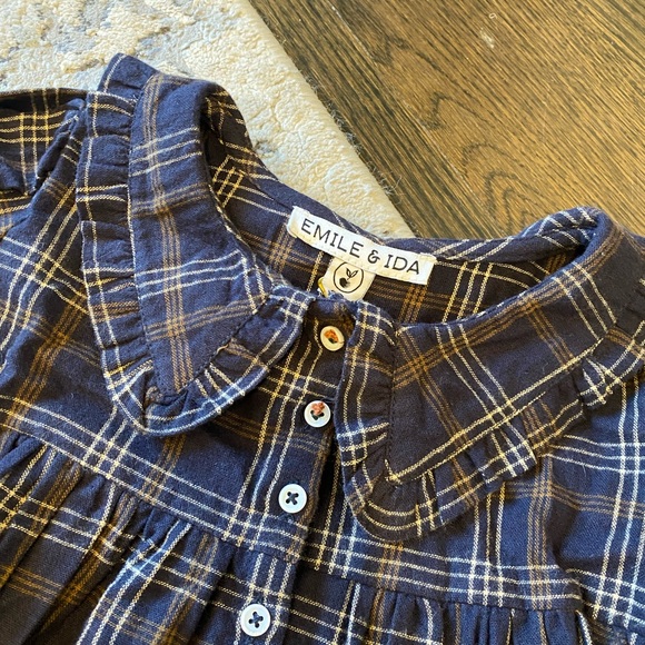 EMILE ET IDA Plaid Long Sleeve Dress - Picture 3 of 5